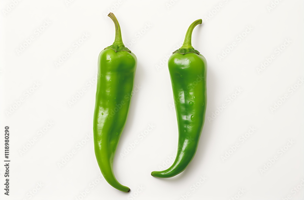 Fresh Green Peppers Background, generative ai Fresh Green Peppers Background, generative ai