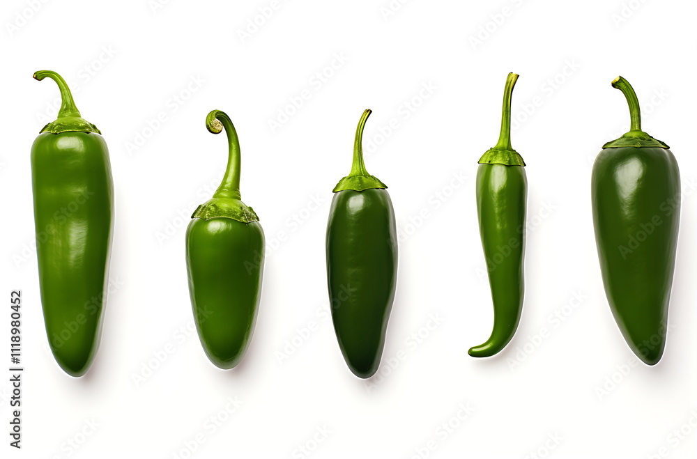 Fresh Green Peppers Background, generative ai Fresh Green Peppers Background, generative ai