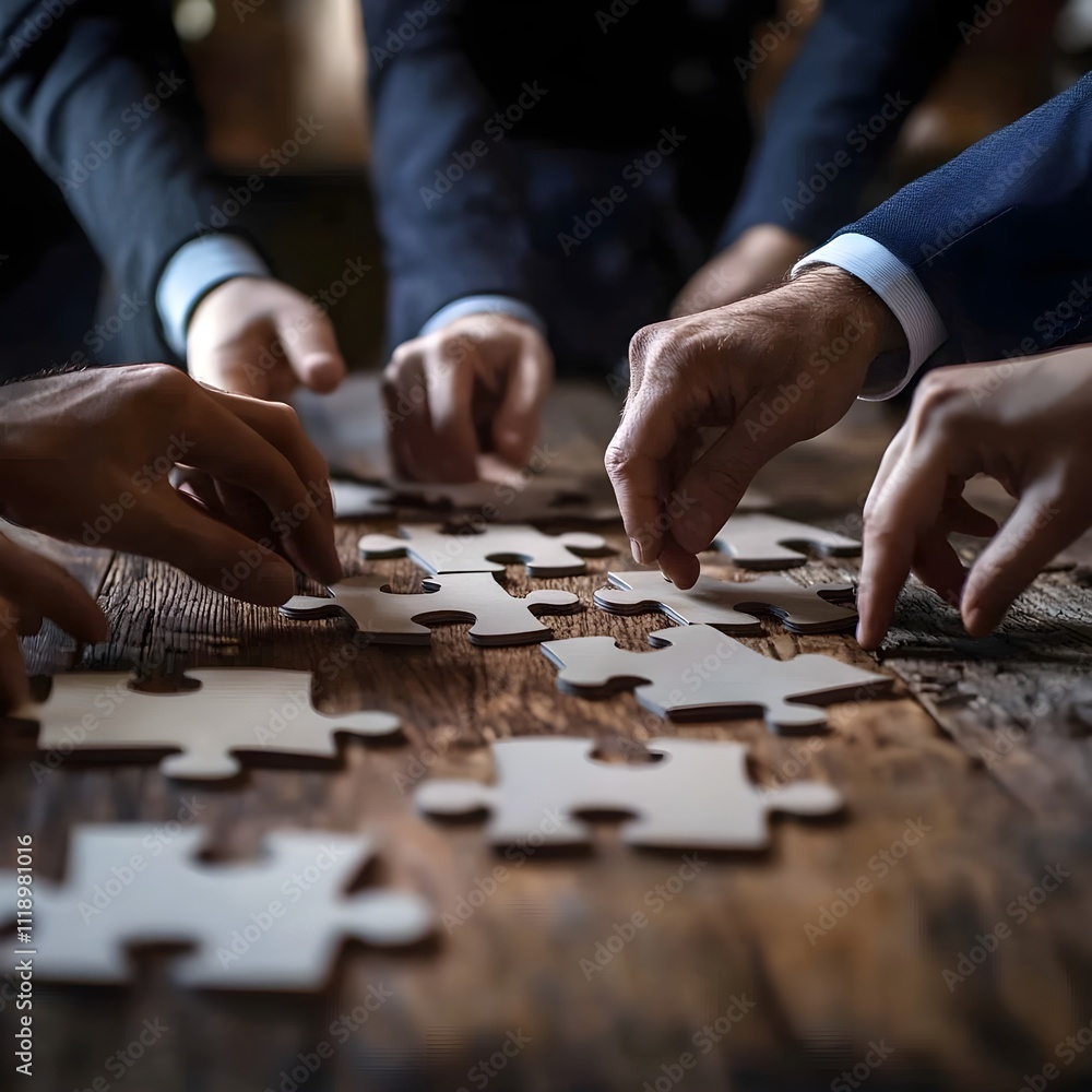 Teamwork of business people working together, AI generated Teamwork of business people working together, AI generated