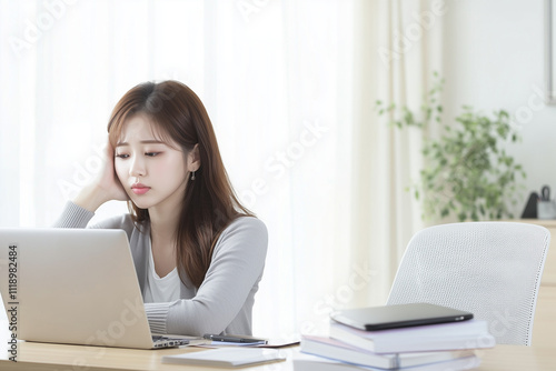 businesswoman working on laptop