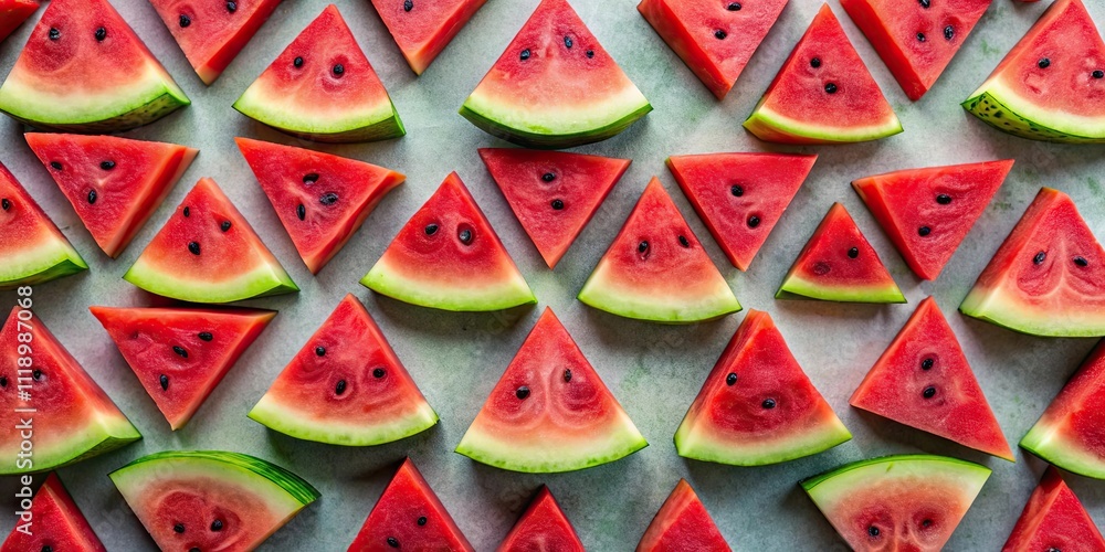 Watermelons sliced into perfect triangles , watermelon, fruit, sliced, triangle, fresh, juicy, summer, vibrant, colorful Watermelons sliced into perfect triangles , watermelon, fruit, sliced, triangle, fresh, juicy, summer, vibrant, colorful