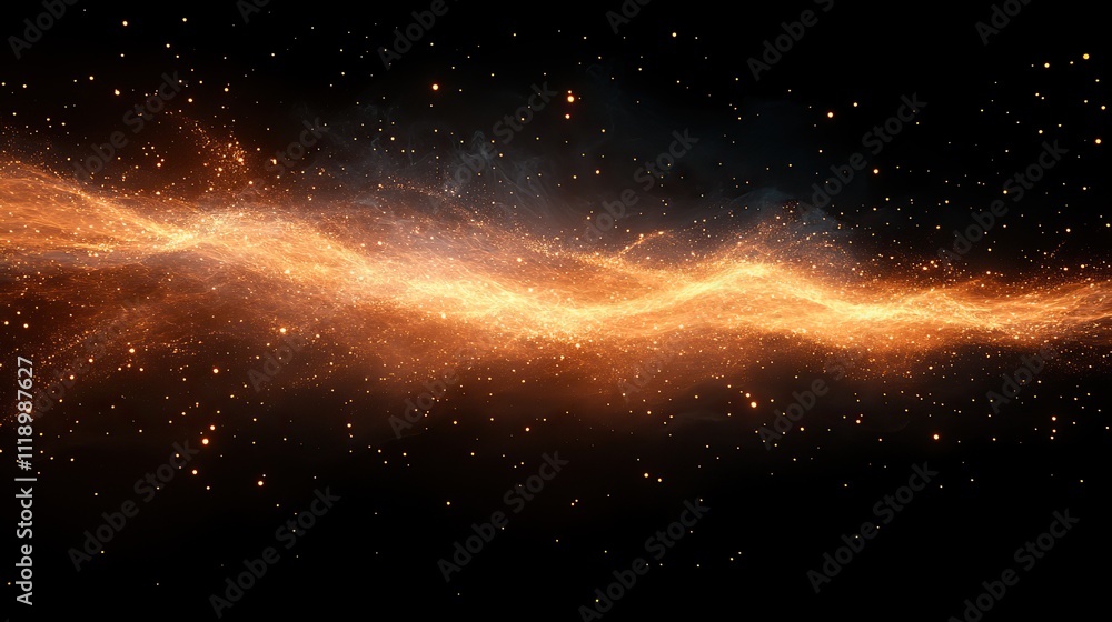 Fire flames with sparks on a black background, creating an intense visual effect Fire flames with sparks on a black background, creating an intense visual effect