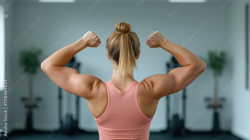 Obraz premium A person performing bodyweight exercises in a minimalist home gym, surrounded by neatly arranged fitness equipment