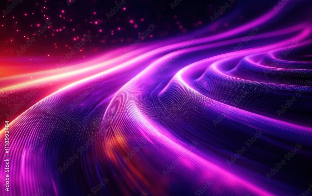 Futuristic Cyberpunk Abstract Background with Neon Lines and Dynamic Curves Futuristic Cyberpunk Abstract Background with Neon Lines and Dynamic Curves