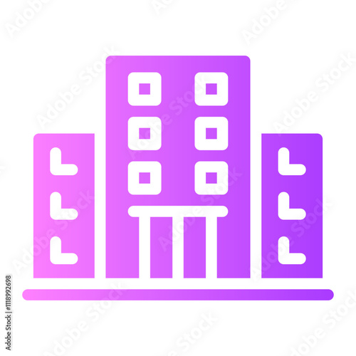 hotel gradient icon