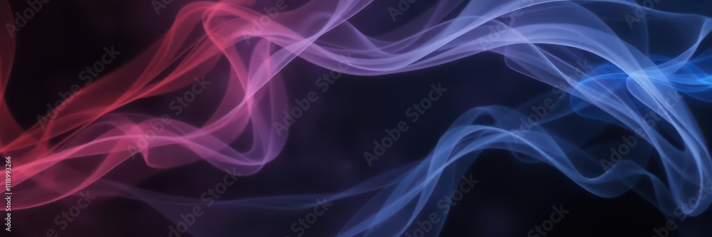 Smoke veils swirling in rotation under vibrant lights against a black backdrop, smoke, veils Smoke veils swirling in rotation under vibrant lights against a black backdrop, smoke, veils