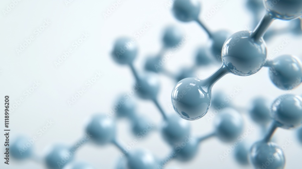 A close-up view of molecular structures, showcasing interconnected atoms in a soft blue hue against a light background. A close-up view of molecular structures, showcasing interconnected atoms in a soft blue hue against a light background.