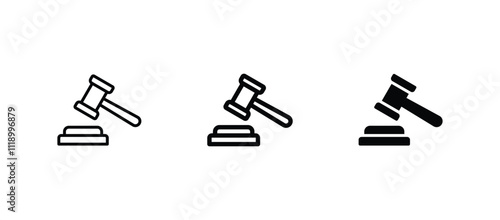 judge gavel icon vector. gavel icon vector
