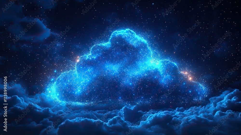 Images of clouds symbolize the digital world and global connectivity Images of clouds symbolize the digital world and global connectivity