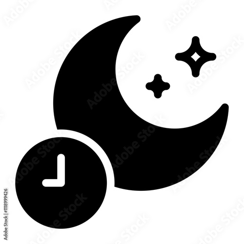 moon glyph icon