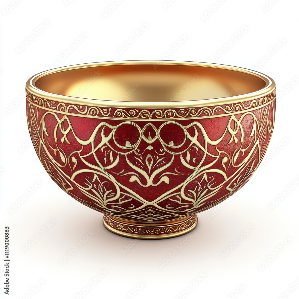 A decorative bowl with intricate patterns, isolated on white background, representing beauty and tradition, ideal for gift shop promotions, lifestyle visuals, handmade product advertisements A decorative bowl with intricate patterns, isolated on white background, representing beauty and tradition, ideal for gift shop promotions, lifestyle visuals, handmade product advertisements
