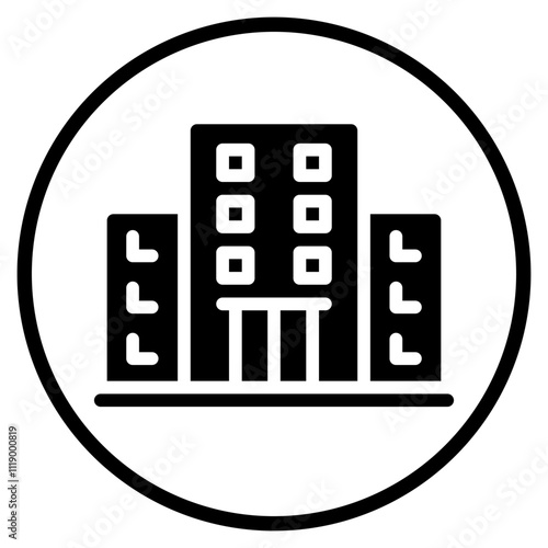 hotel glyph icon