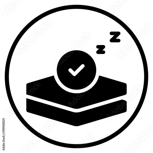 mattress glyph icon