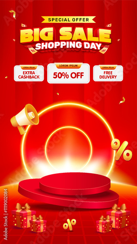 Big sale promotion event vertical banner