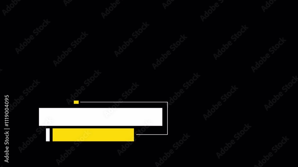 Minimal modern lower third yellow and white color line. Motion graphic lower third template with alpha channel Minimal modern lower third yellow and white color line. Motion graphic lower third template with alpha channel