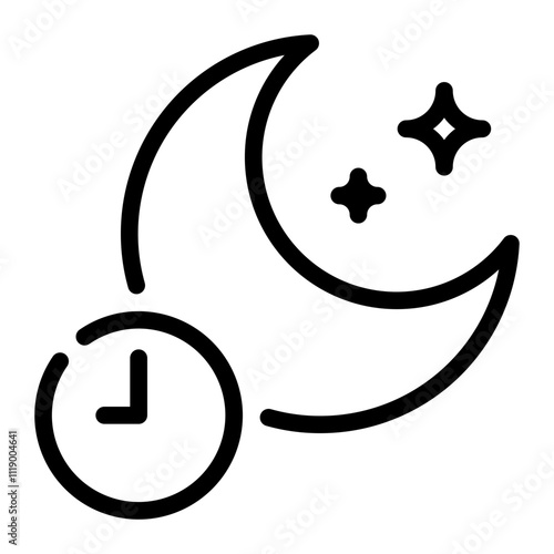 moon line icon