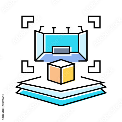 keycard virtual conference color icon vector. keycard virtual conference sign. isolated symbol illustration