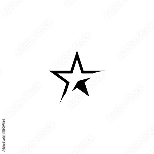 star icon and favorite icon. Vector illustration isolated on white background.