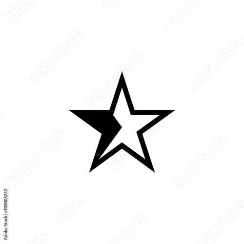 star icon and favorite icon. Vector illustration isolated on white background.