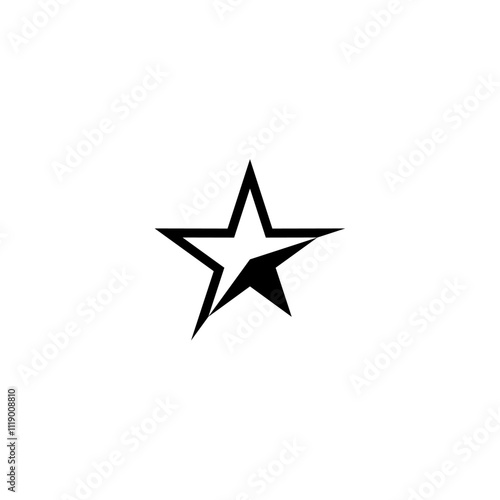star icon and favorite icon. Vector illustration isolated on white background.