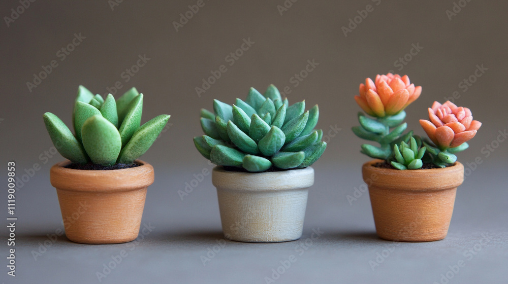 Miniature succulent plants, succulent cactus Miniature succulent plants, succulent cactus