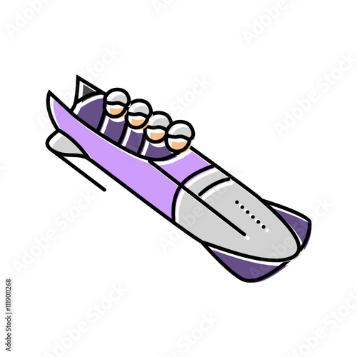 bobsleigh winter sport color icon vector. bobsleigh winter sport sign. isolated symbol illustration