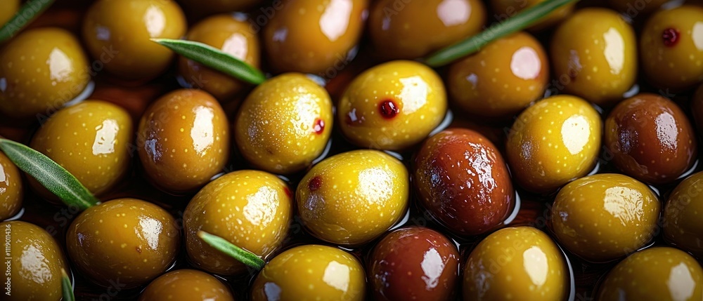 Close-Up Dramatic Chiaroscuro Olives Full Frame Background Close-Up Dramatic Chiaroscuro Olives Full Frame Background