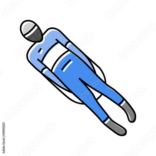 luge winter sport color icon vector. luge winter sport sign. isolated symbol illustration
