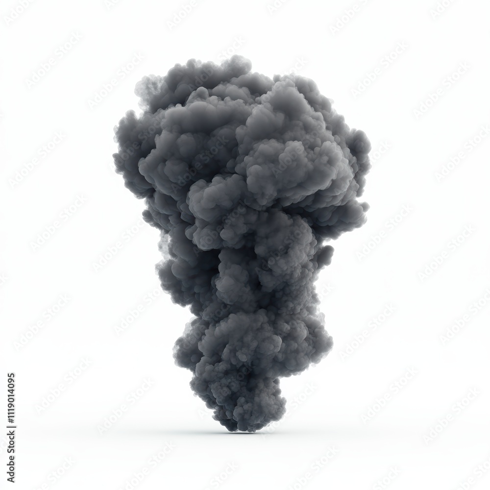 A smoky cloud dispersing into the air, isolated on white background, highlighting dynamic textures, suitable for atmospheric branding A smoky cloud dispersing into the air, isolated on white background, highlighting dynamic textures, suitable for atmospheric branding
