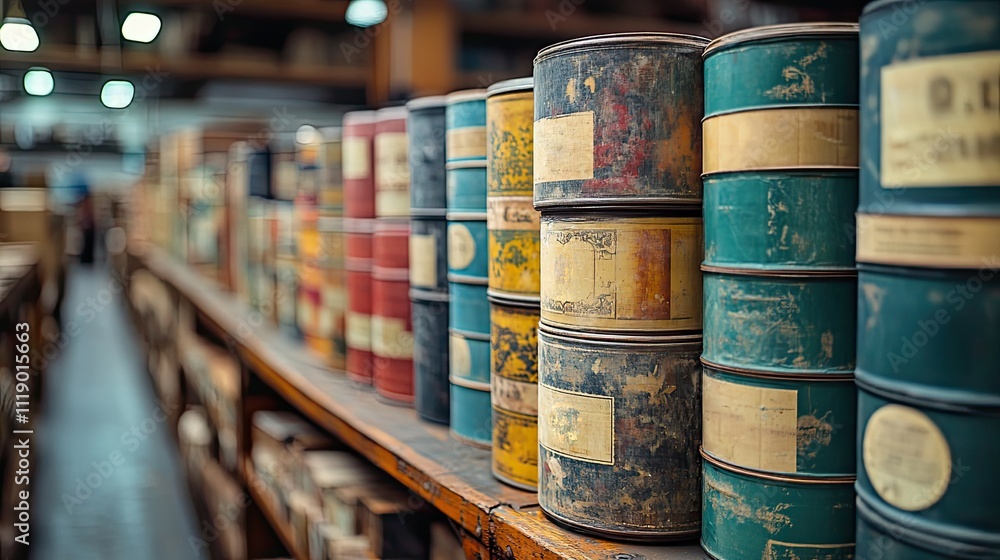 Stacks of offset print rolls in a print shop depict the scale and efficiency of modern printing processes Stacks of offset print rolls in a print shop depict the scale and efficiency of modern printing processes
