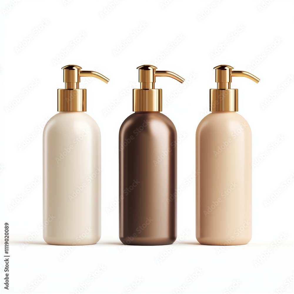 Sleek massage oil bottles with pump dispensers, isolated on white background, representing elegance and functionality, perfect for wellness product branding Sleek massage oil bottles with pump dispensers, isolated on white background, representing elegance and functionality, perfect for wellness product branding