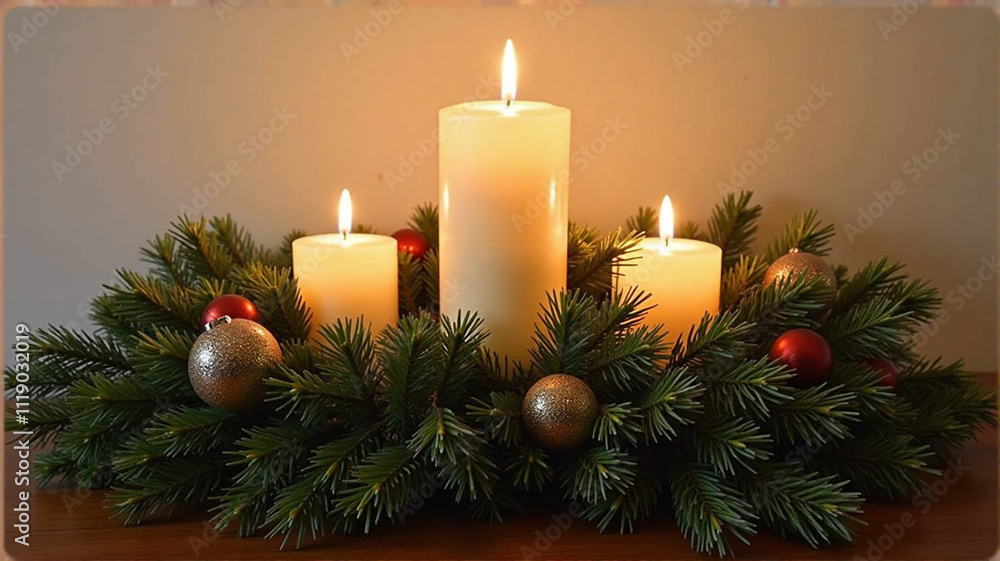 christmas tree with candles christmas tree with candles