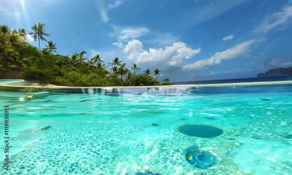 Natural pool of Oro Bay, Isle of Pines, New Caledonia Natural pool of Oro Bay, Isle of Pines, New Caledonia