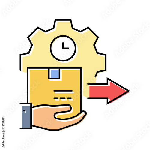service delivery business process color icon vector. service delivery business process sign. isolated symbol illustration