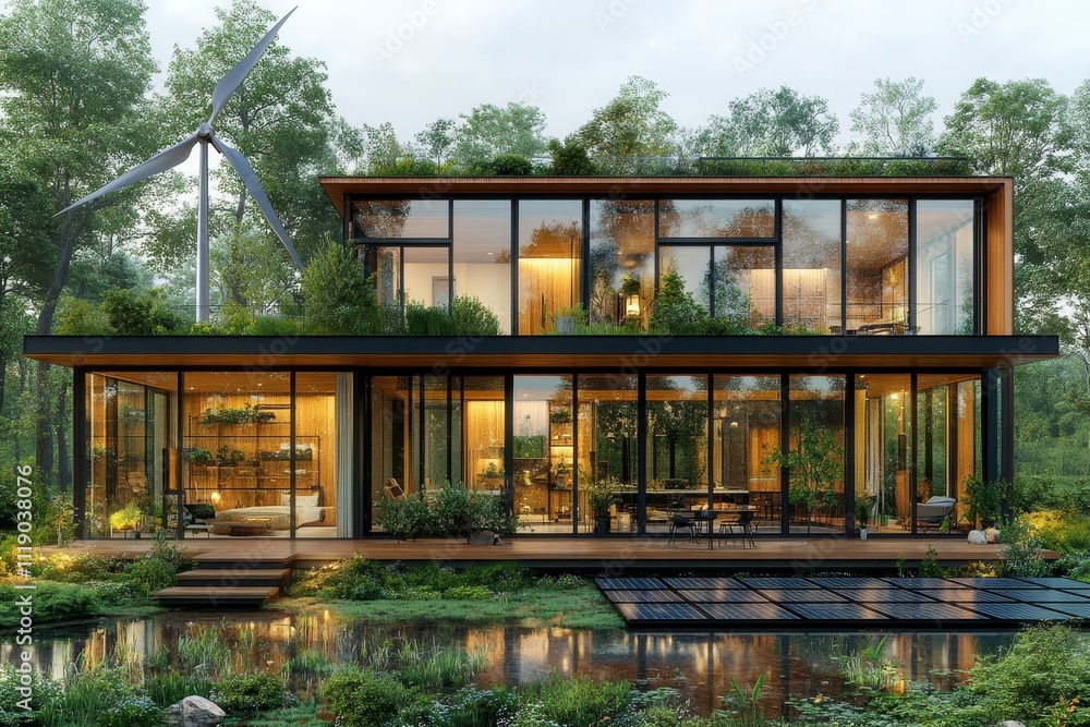Modern Sustainable Smart Home Design Featuring Renewable Energy Solutions and Eco-Friendly Living Spaces for a Greener Future Modern Sustainable Smart Home Design Featuring Renewable Energy Solutions and Eco-Friendly Living Spaces for a Greener Future