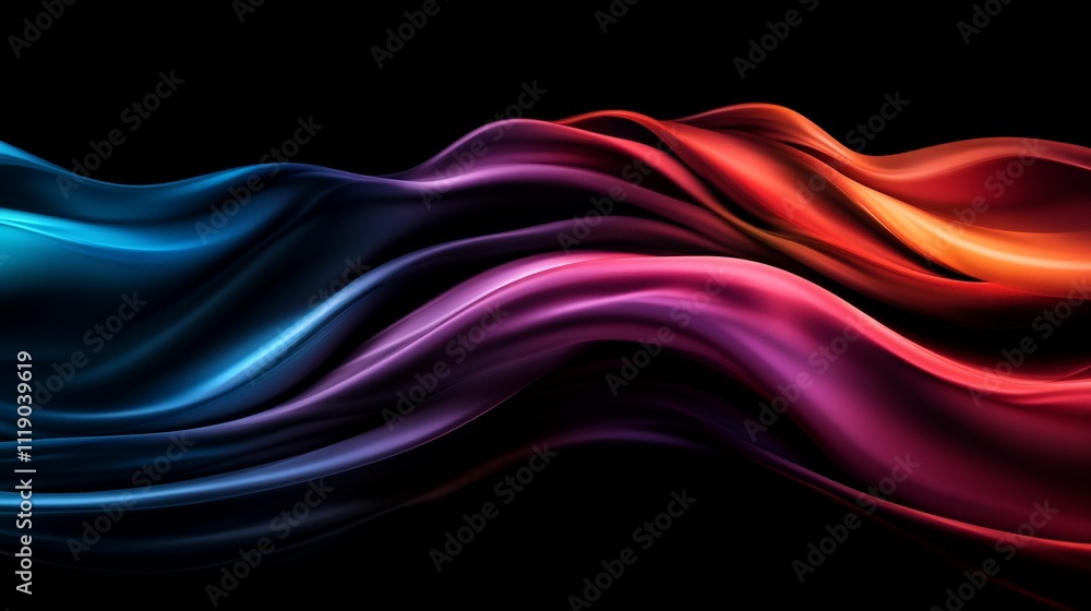 Abstract colorful wave flow. Abstract colorful wave flow.