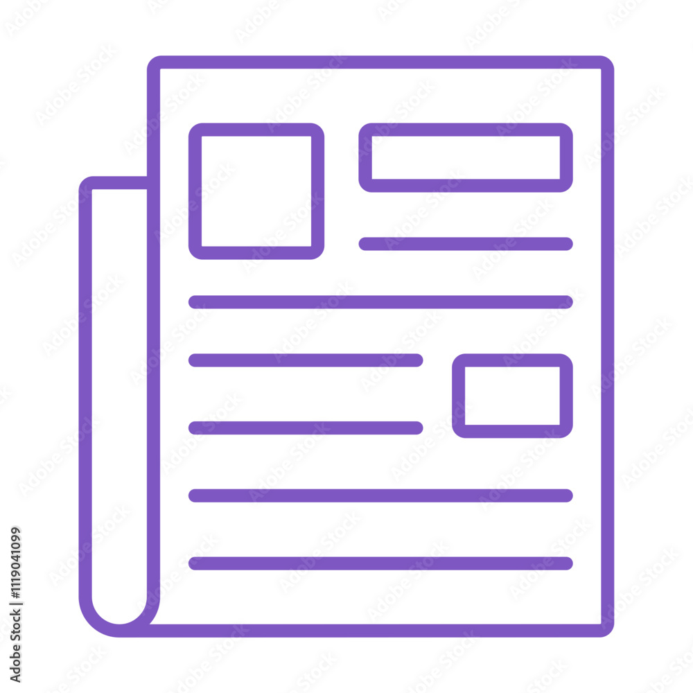 Fototapeta premium Newspaper Icon
