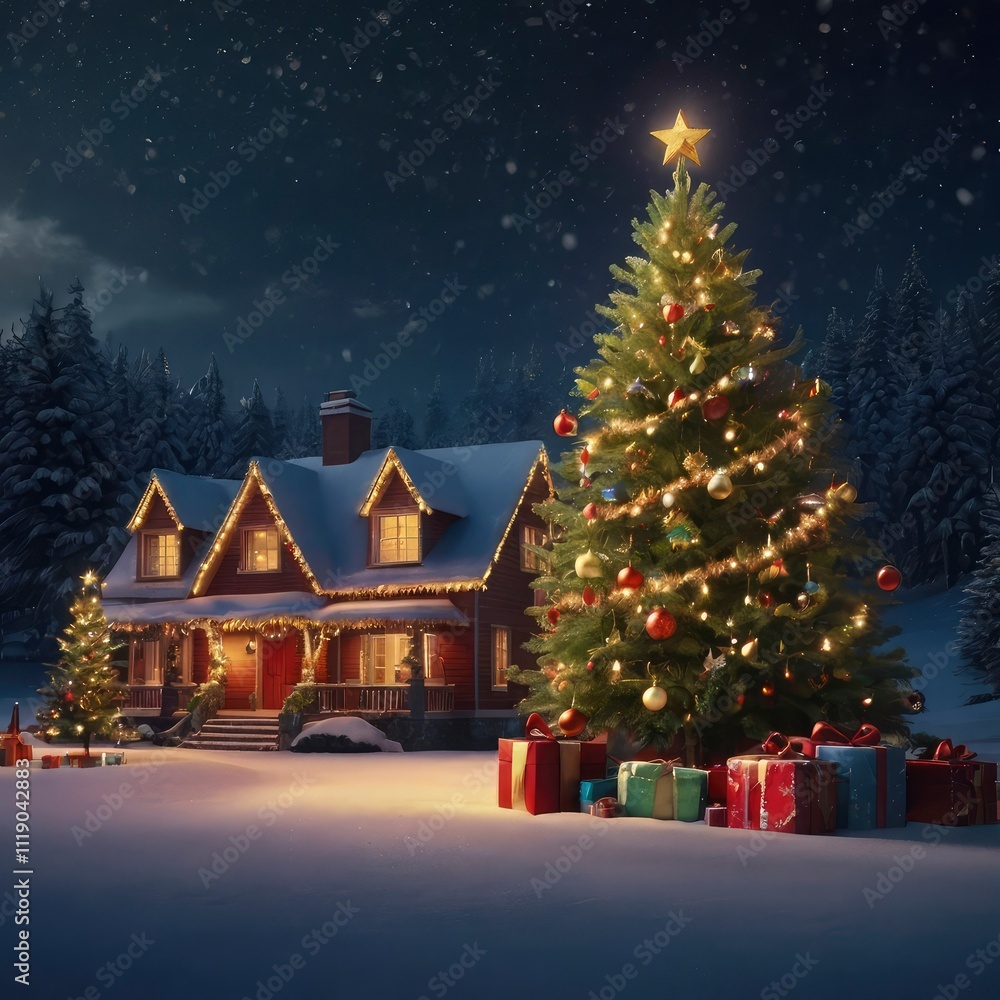 Christmas house in the mountains Christmas house in the mountains