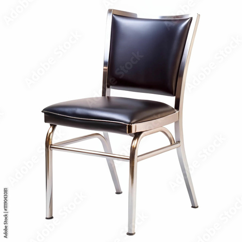 Wallpaper Mural A stylish black and silver chair featuring a sleek silver backrest Torontodigital.ca