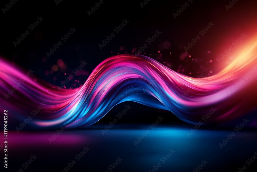 Colorful abstract wave design with light effects. Colorful abstract wave design with light effects.