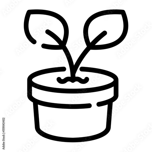 plant Line Icon