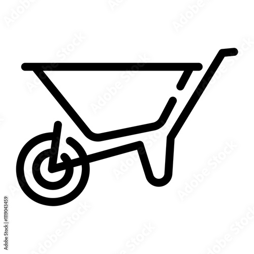 wheelbarrow Line Icon