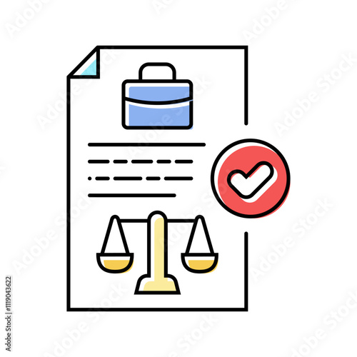 regulatory compliance business process color icon vector. regulatory compliance business process sign. isolated symbol illustration