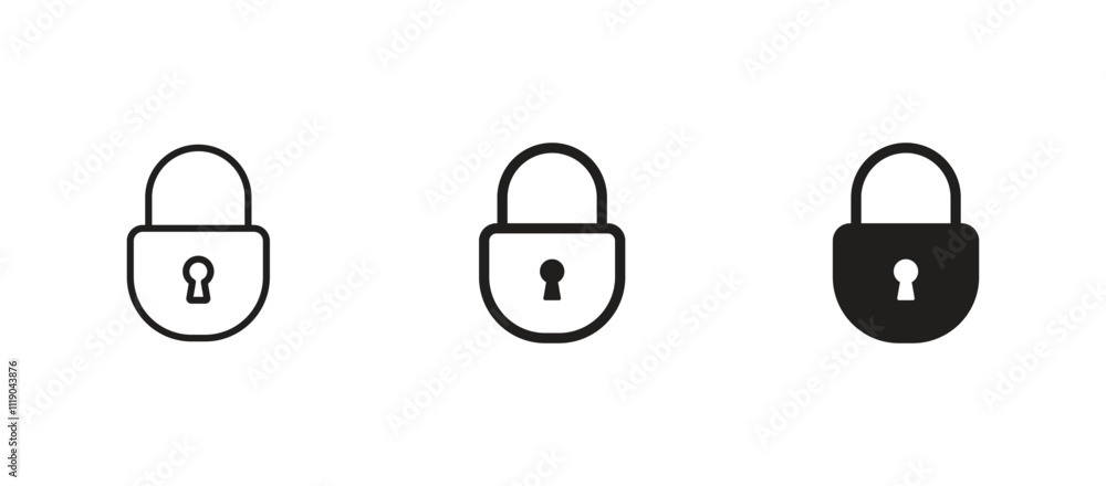 Lock icon. padlock icon set vector Lock icon. padlock icon set vector