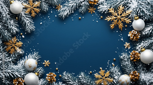Wallpaper Mural Christmas snowflake background, Snowing sky, Snowy blue background with falling snowflakes. Christmas winter snowfall with white snow flakes. Snow background blue. Christmas snowfall with defocused.  Torontodigital.ca