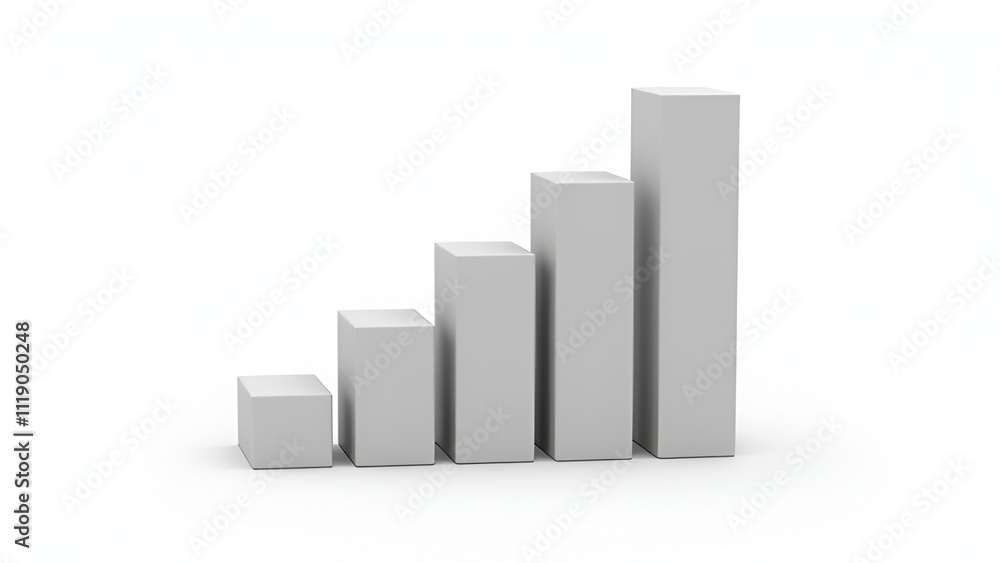 3d business graph arrow white 3d 3d business graph arrow white 3d