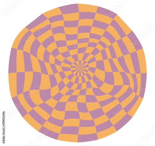 Psychedelic checkerboard poster