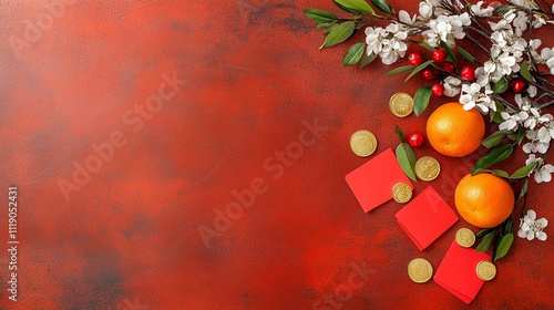 Chinese New Year of the dragon festival concept background,raditional holiday lunar New Year. photo