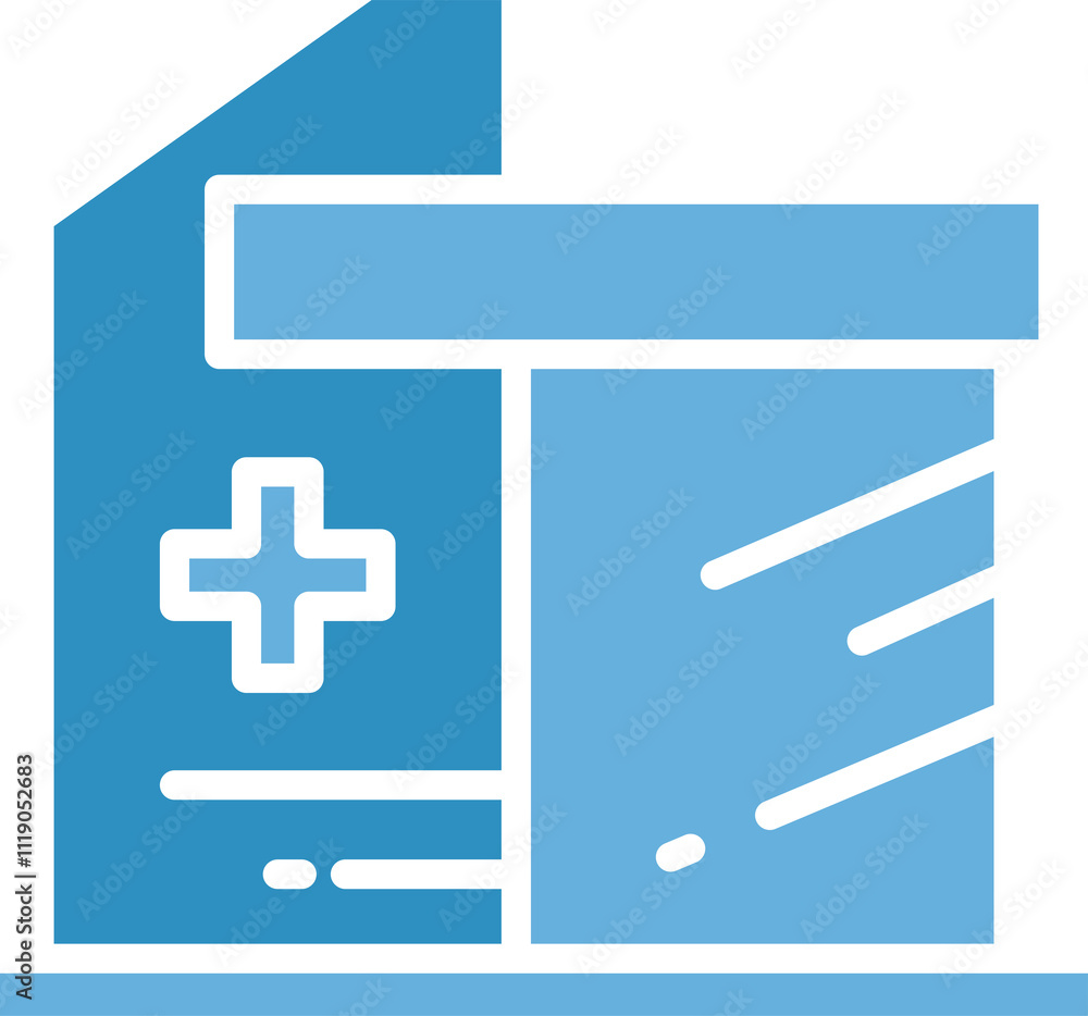 Obraz premium Hospital Building Icon 