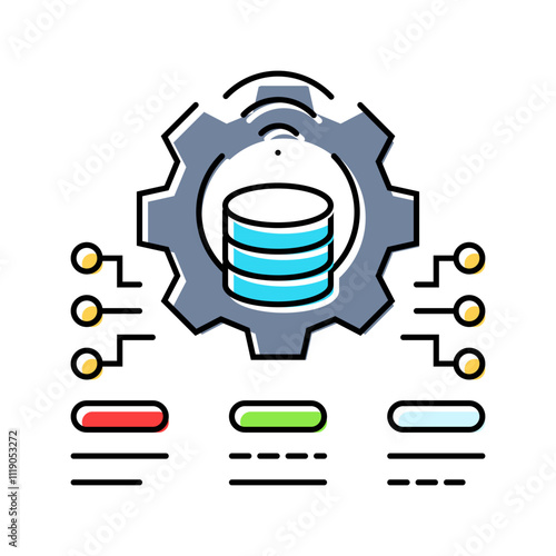 system integration business process color icon vector. system integration business process sign. isolated symbol illustration